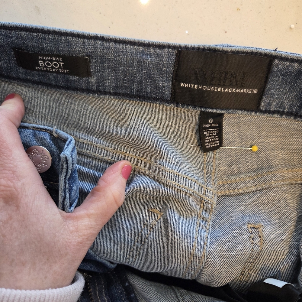 WHBM High Rise Boot Cut Jeans - Picture 5 of 5